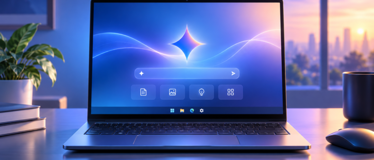 Gemini для Windows: приложение нейросети Google на ноутбуке